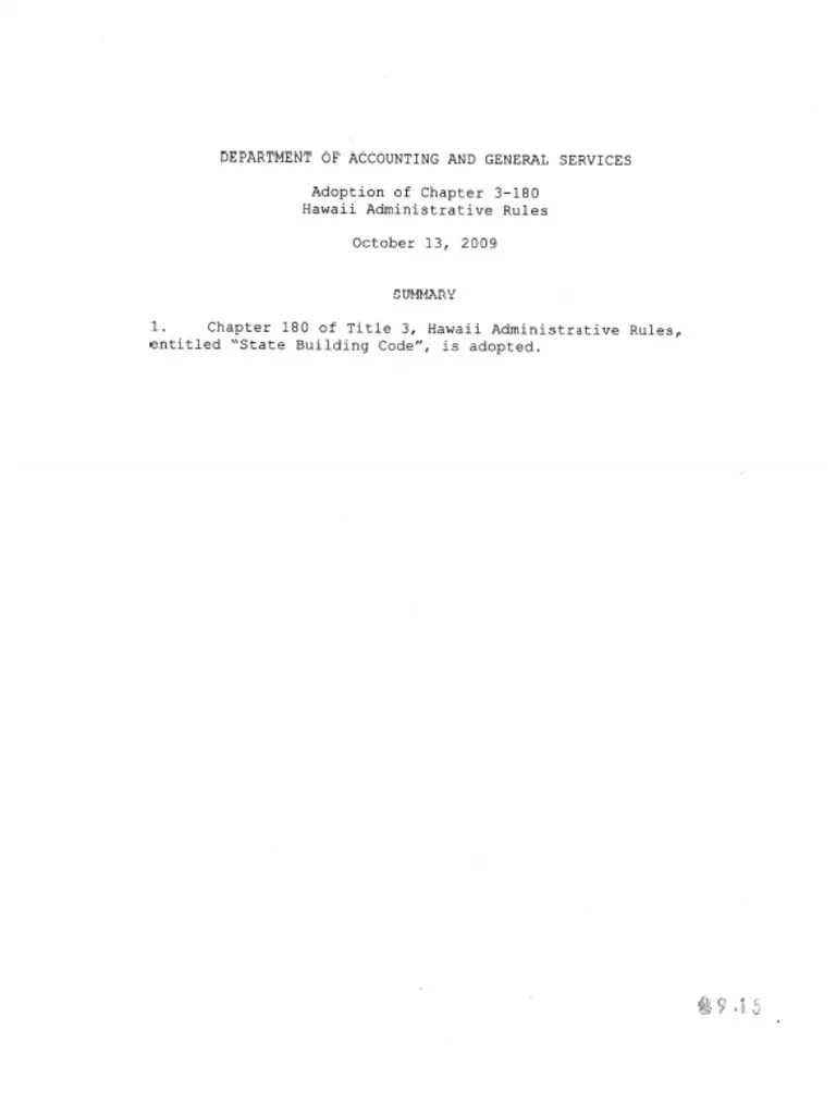 Hawaii State Building Code PDF