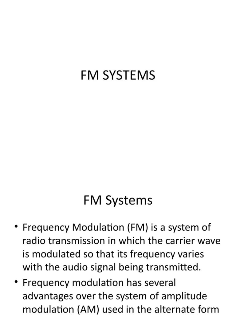 Lecture 4 FM Systems PDF