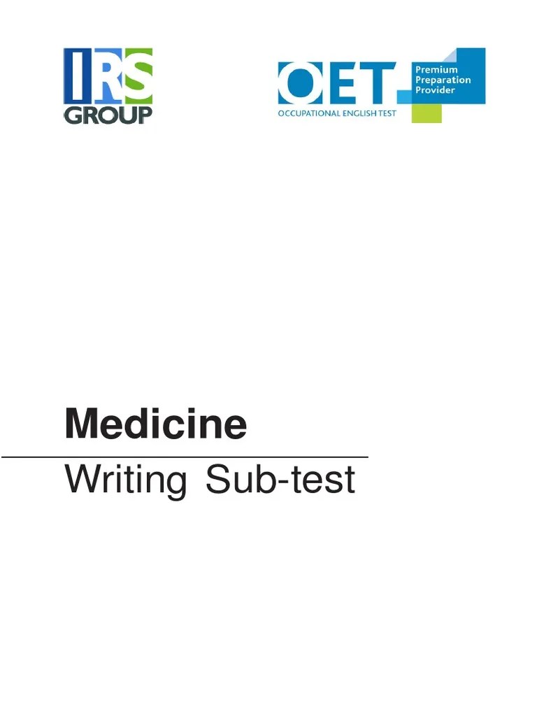 Oet Medicine Writing PDF