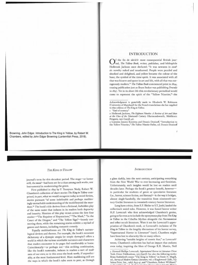 Introduction To The King in Yellow PDF