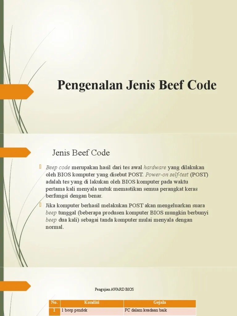 Pengenalan Jenis Beef Code PDF