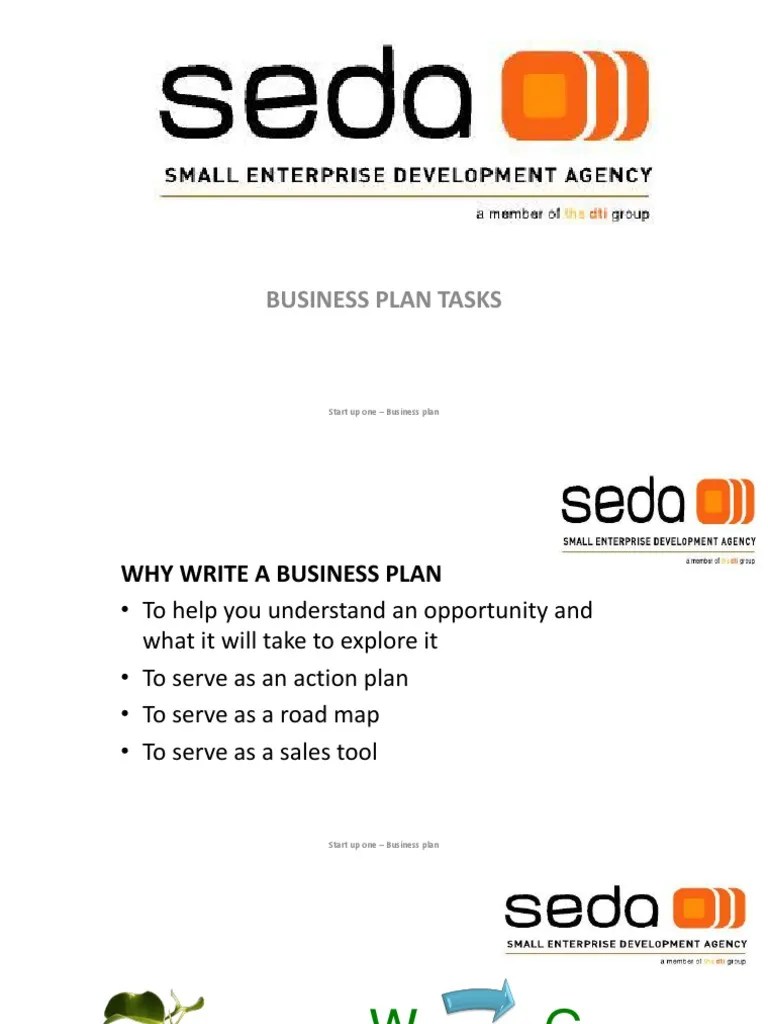 Business Plan Tasks SEDA PDF