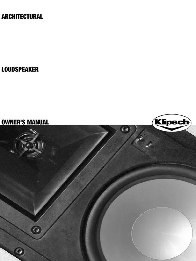 Klipsch R 5502 W User - Manual | PDF