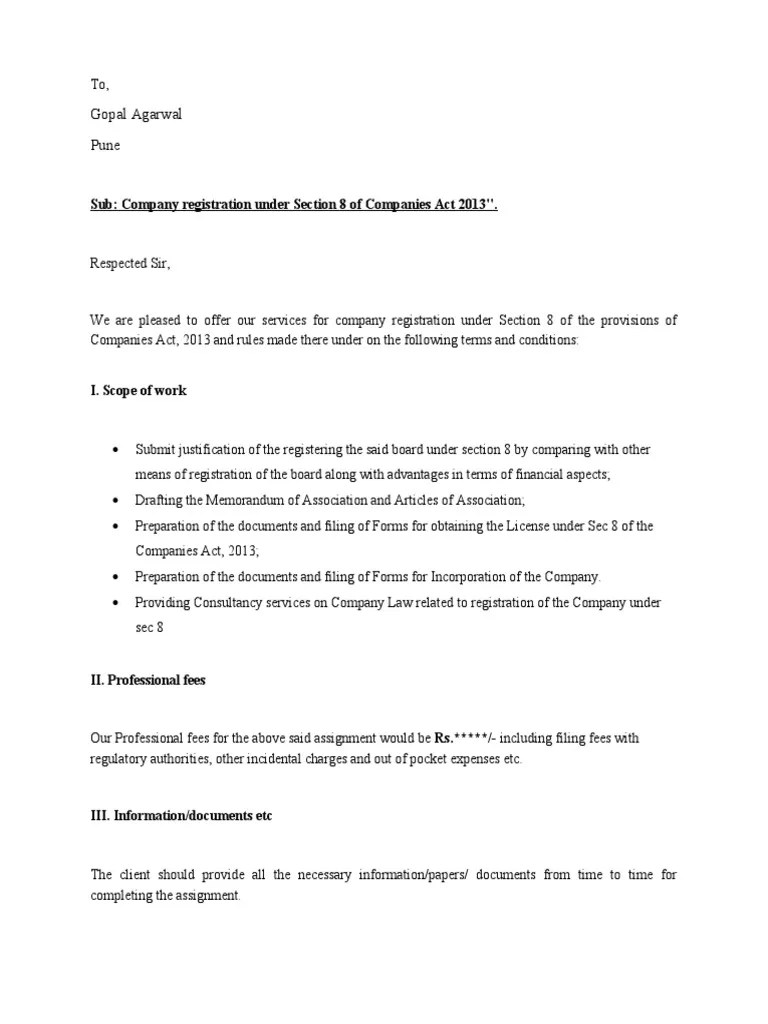 Section 8 Company PDF Identity Document Business