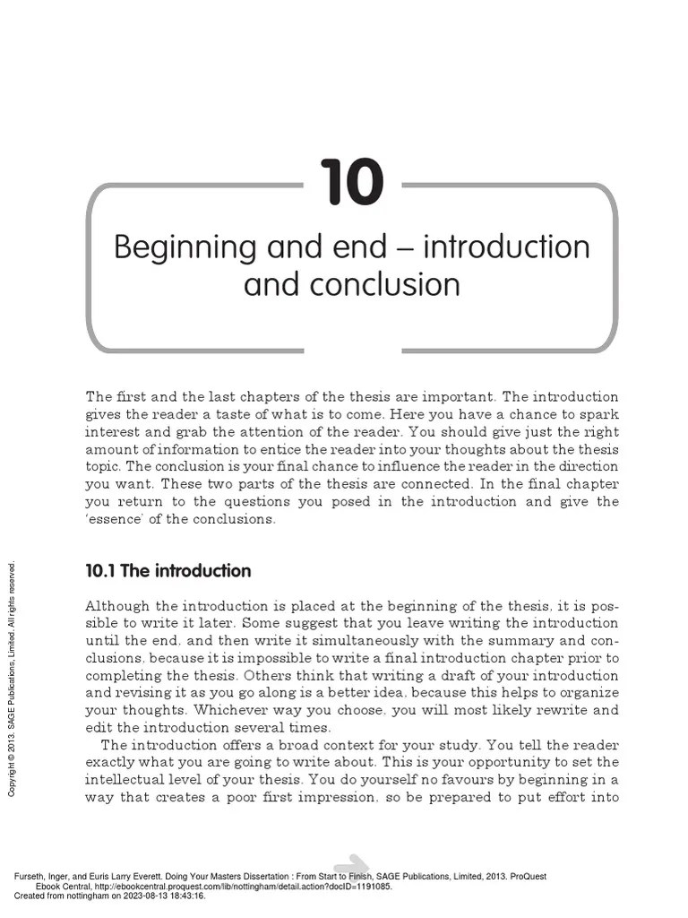Doing Your Masters Dissertation From Start To Fini... (CHAPTER 10