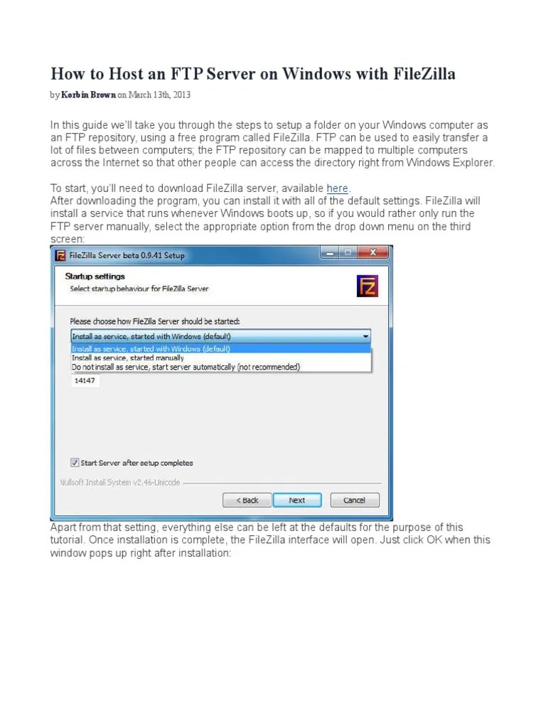 Filezilla Configuration PDF File Transfer Protocol Directory