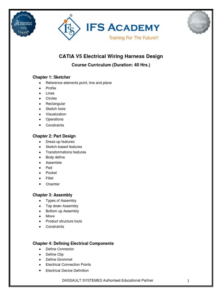CATIA V5 Electrical Wiring Harness Design PDF