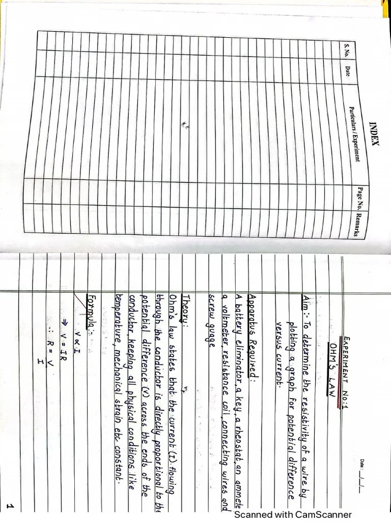 Physics Record Class 12 PDF