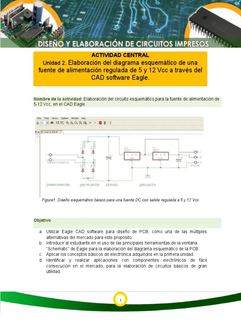 Elaboración Del Diagrama Esquemático de Una Fuente de Alimentación