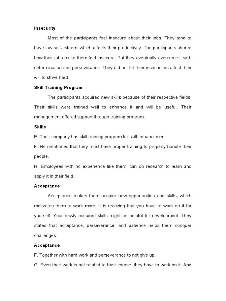 Insecurity PDF Employment Job Security