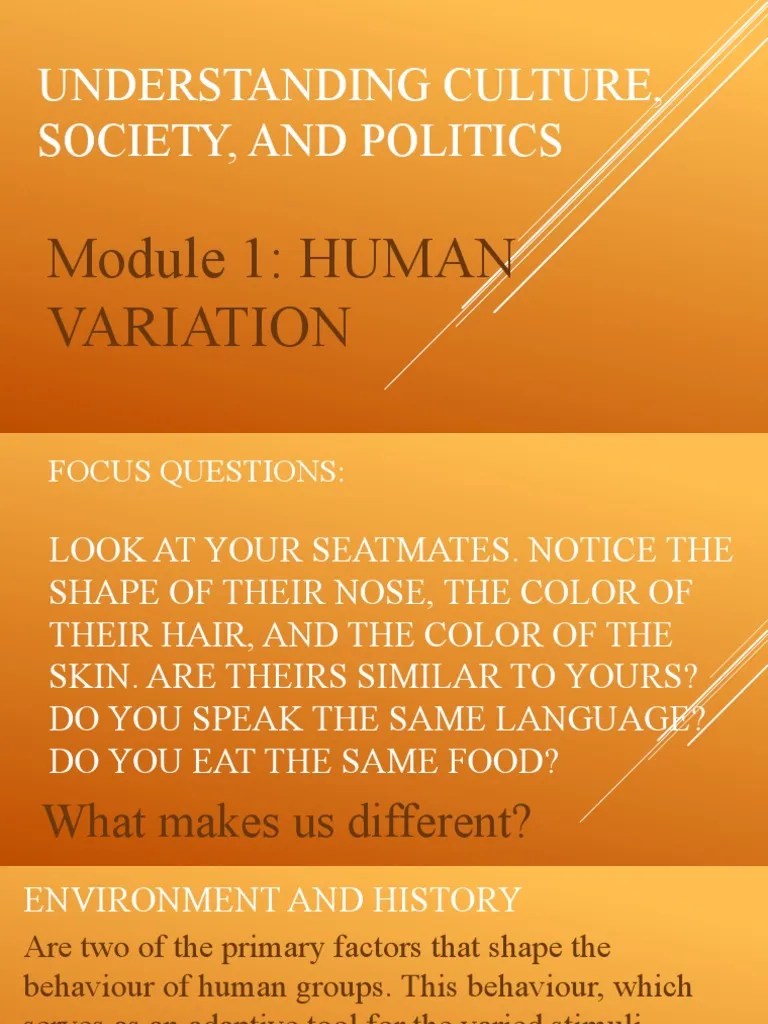 Understanding Culture, Society, and Politics, Lesson 1 PDF