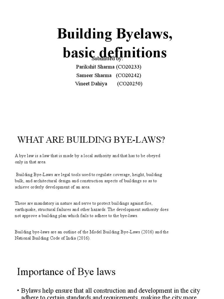Building Bye Laws PDF Building Building Code