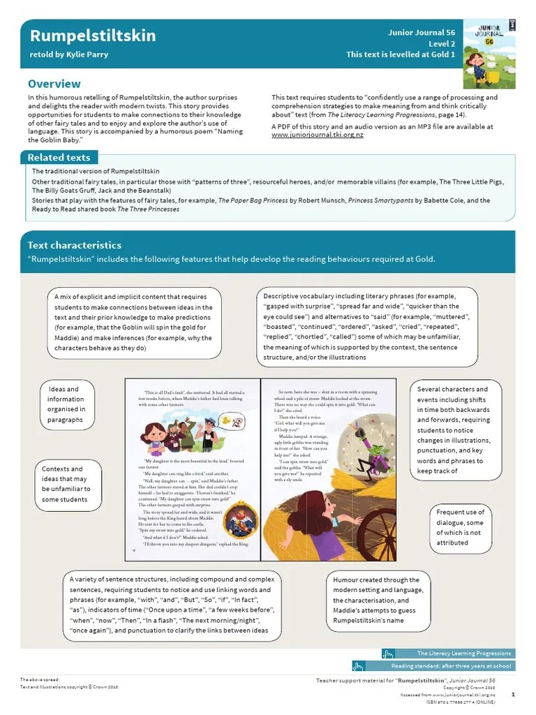 JJ56 TSM Rumpelstiltskin PDF Understanding Fairy Tales