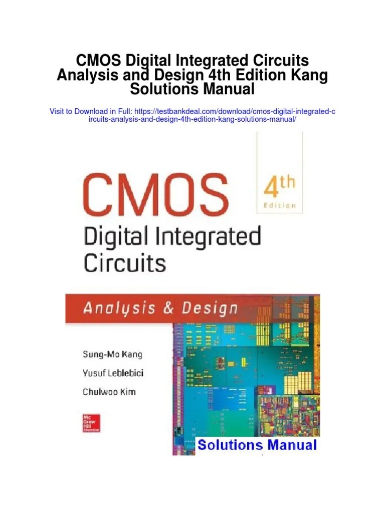 Cmos Digital Integrated Circuits Analysis and Design 4th Edition Kang