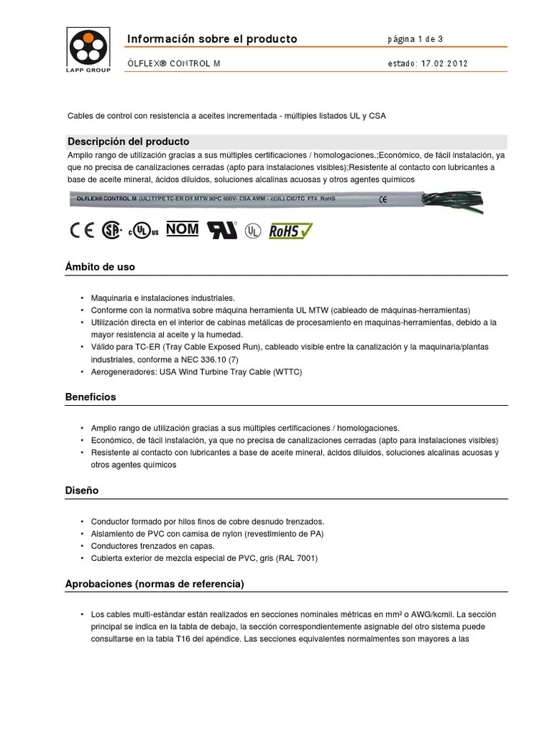 Olflex Control M PDF Química Materiales