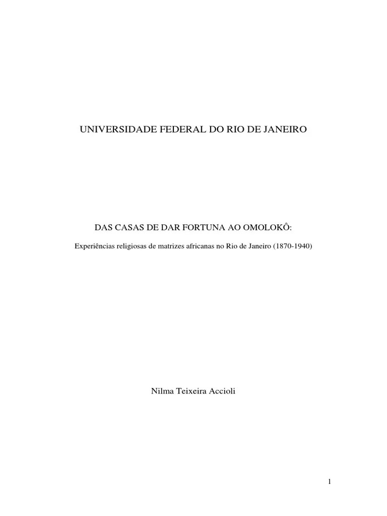 Tese Nilma 14.12.2017 PDF Rio de Janeiro Feitiçaria