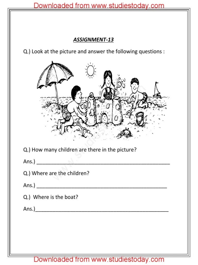 CBSE Class 2 English Look at The Pictures PDF