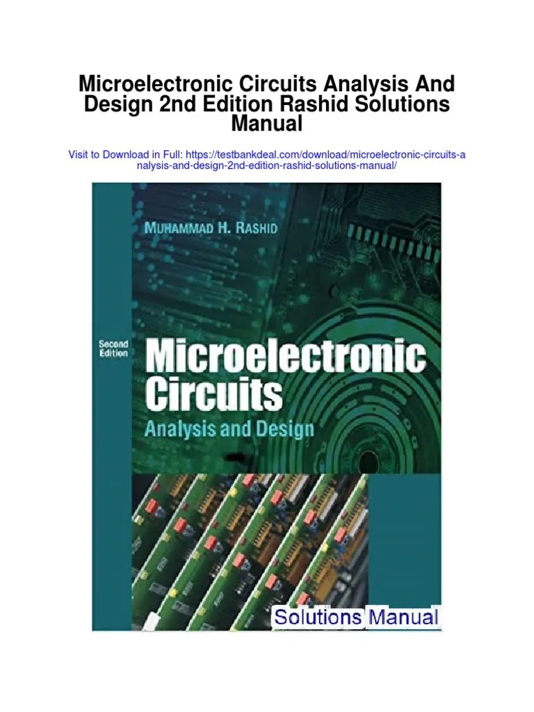 Microelectronic Circuits Analysis and Design 2nd Edition Rashid