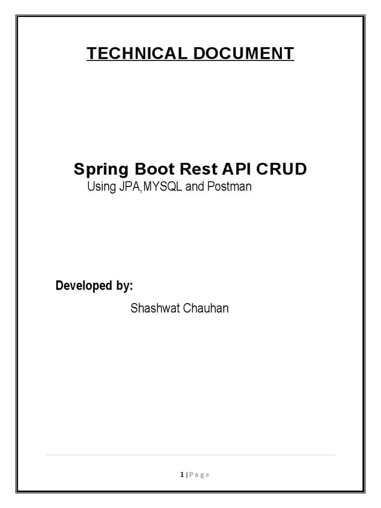 Shashwat Chauhan (Spring Boot Rest API CRUD) PDF Method