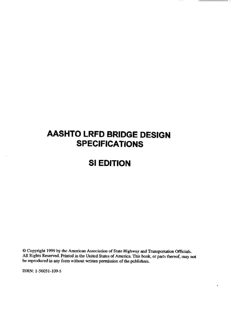 AASHTO LRFD Bridge Design Specifications Interim 2