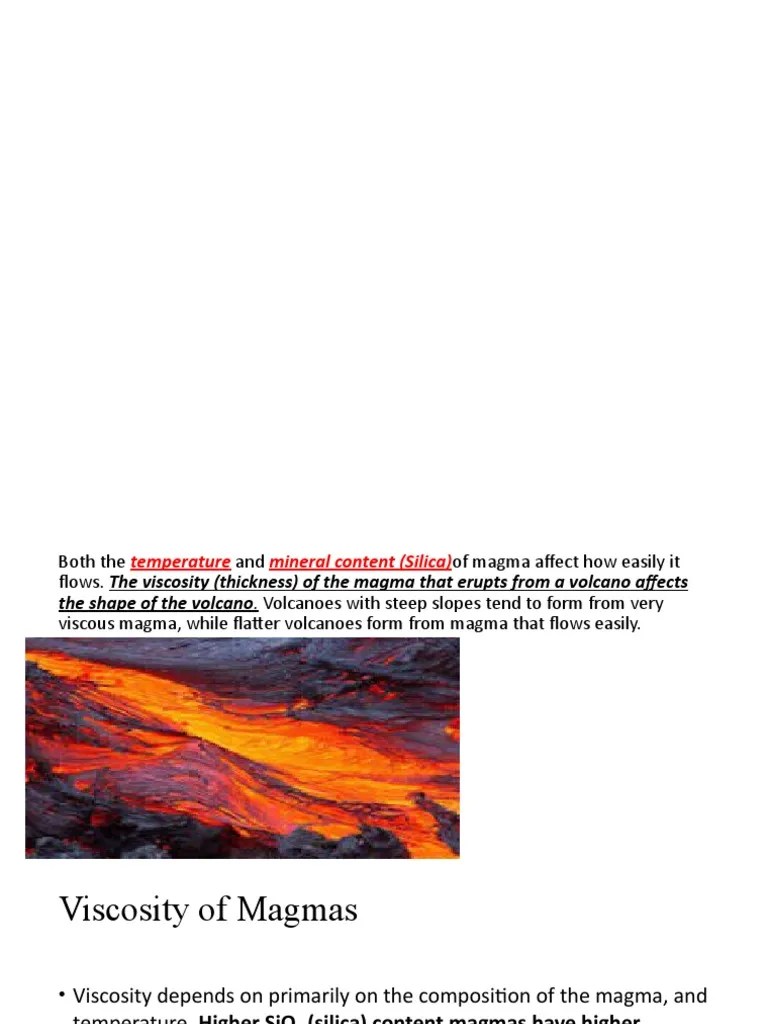 Factors Affecting Viscosity of Magma PDF