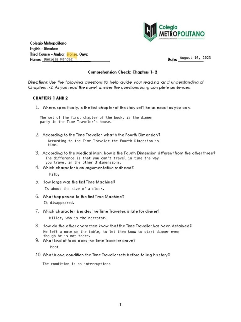 Chapter 1 - 2 Worksheet | PDF