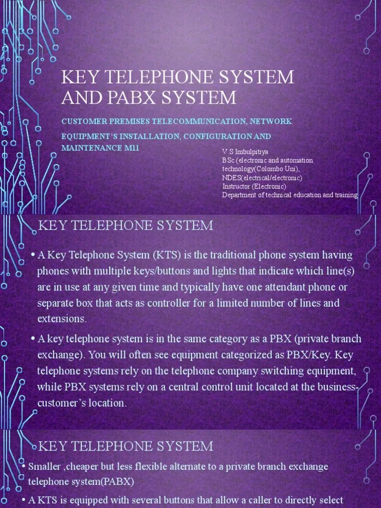 Key Telephone System and PABX PDF Telephone Voice Over Ip