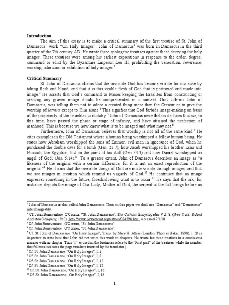 John of Damascus On Holy Images PDF