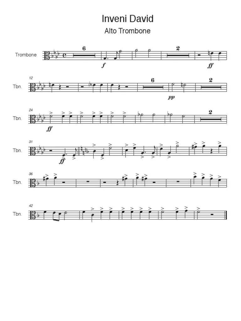 Inveni David Alto Trombone Score PDF