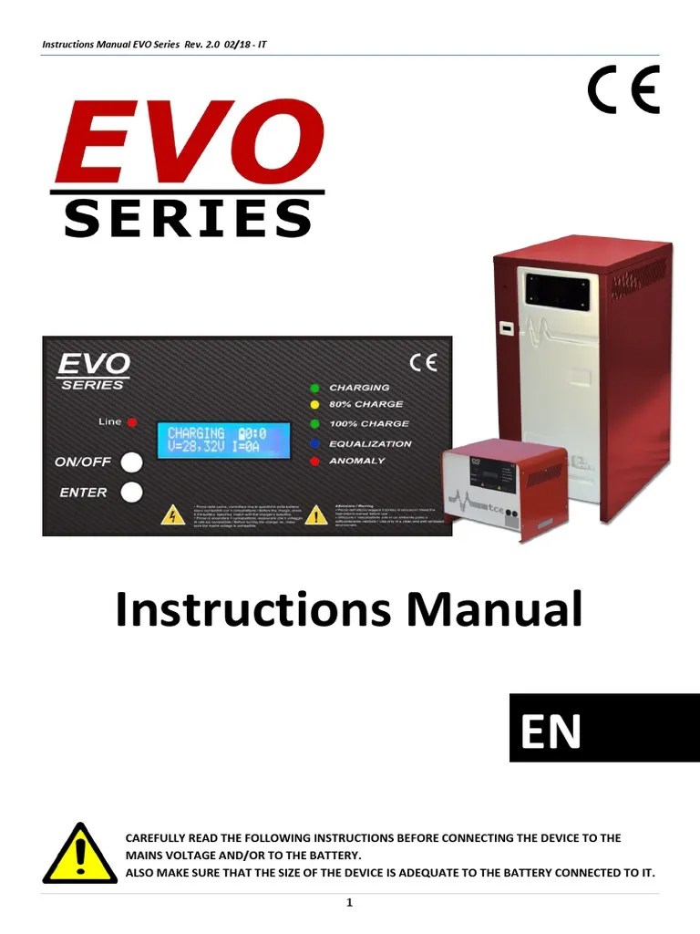 EVO Series User Manual en | PDF | Battery Charger | Alternating Current