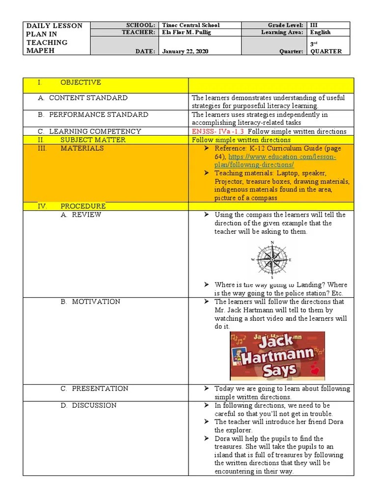 COT IN English 3 PDF Teachers Learning