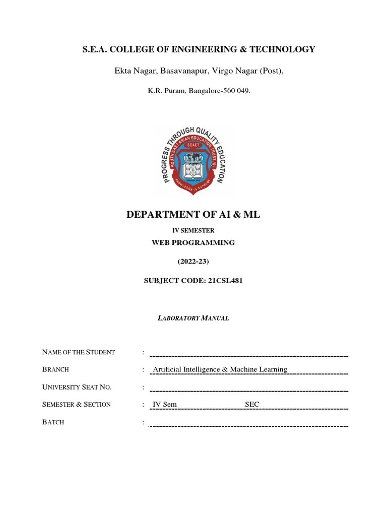  Programming Lab Manual PDF World Wide  & 