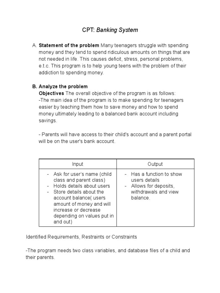 CPT_ Banking System PDF