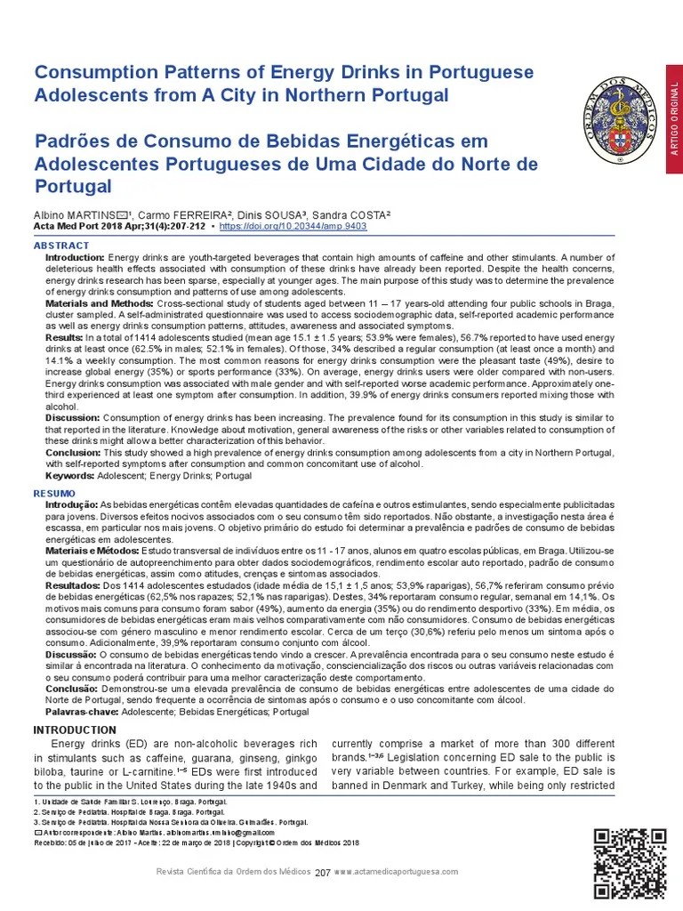 Energy Drink PDF Attention Deficit Hyperactivity Disorder Caffeine