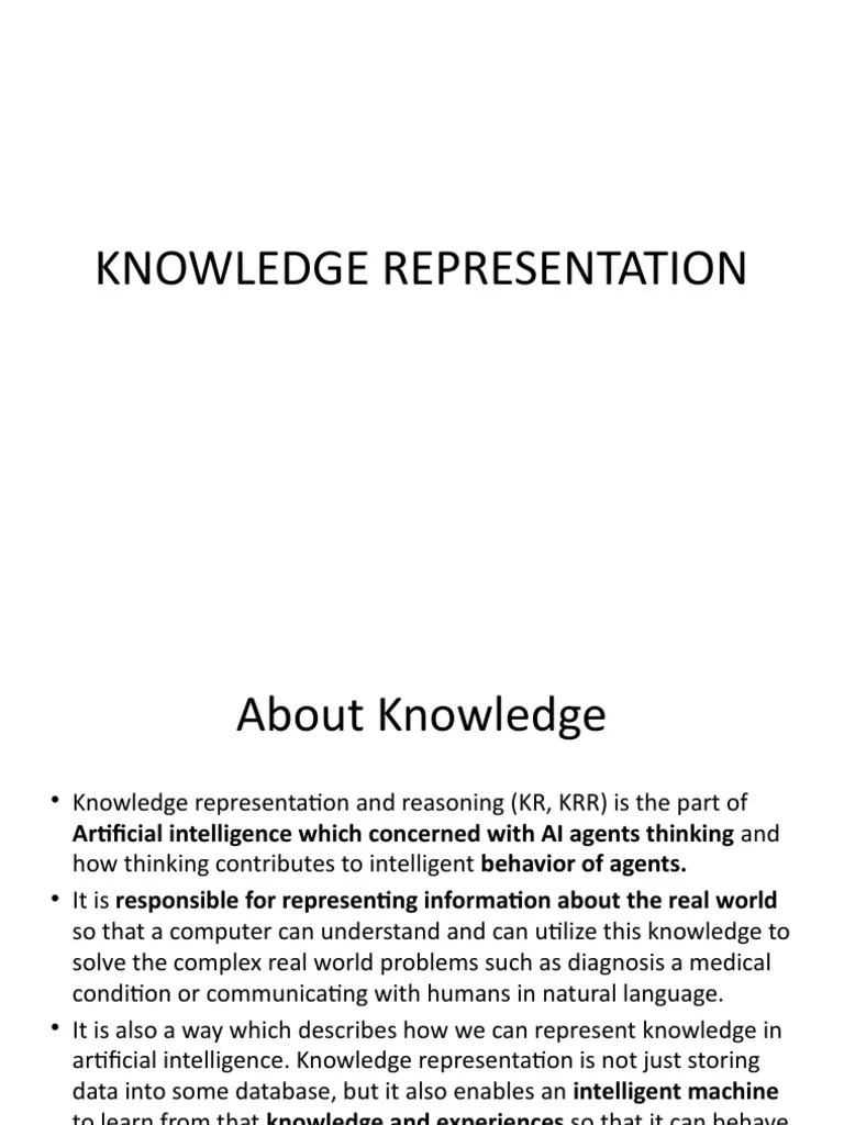Knowledge Representation PDF Knowledge Representation And Reasoning