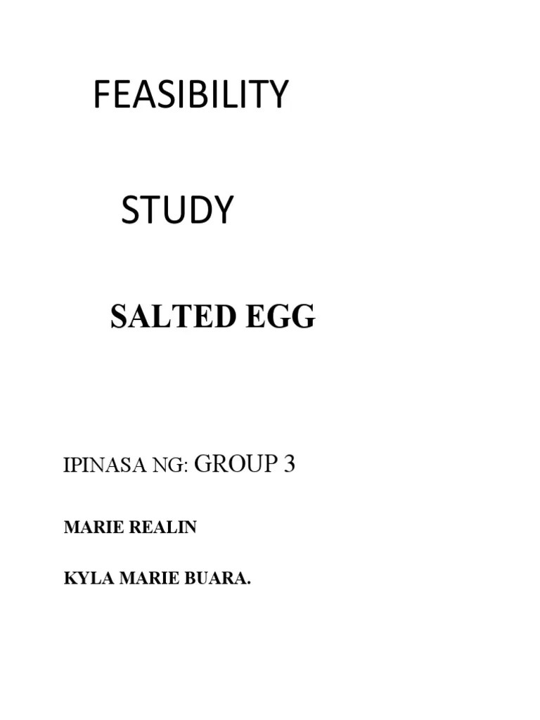 Feasibility Study Salted Egg PDF