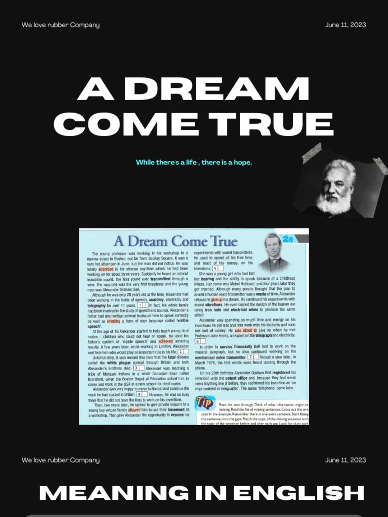 A Dream Come True PDF