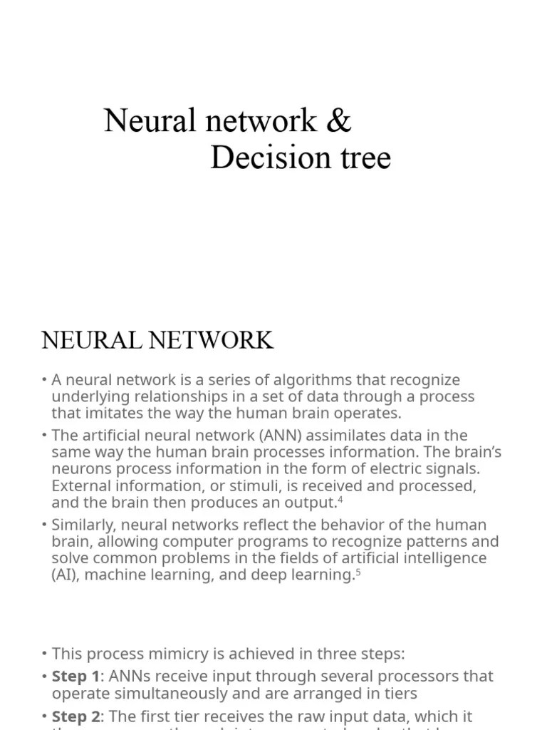 Neural Network & Decision Tree PDF Artificial Neural Network