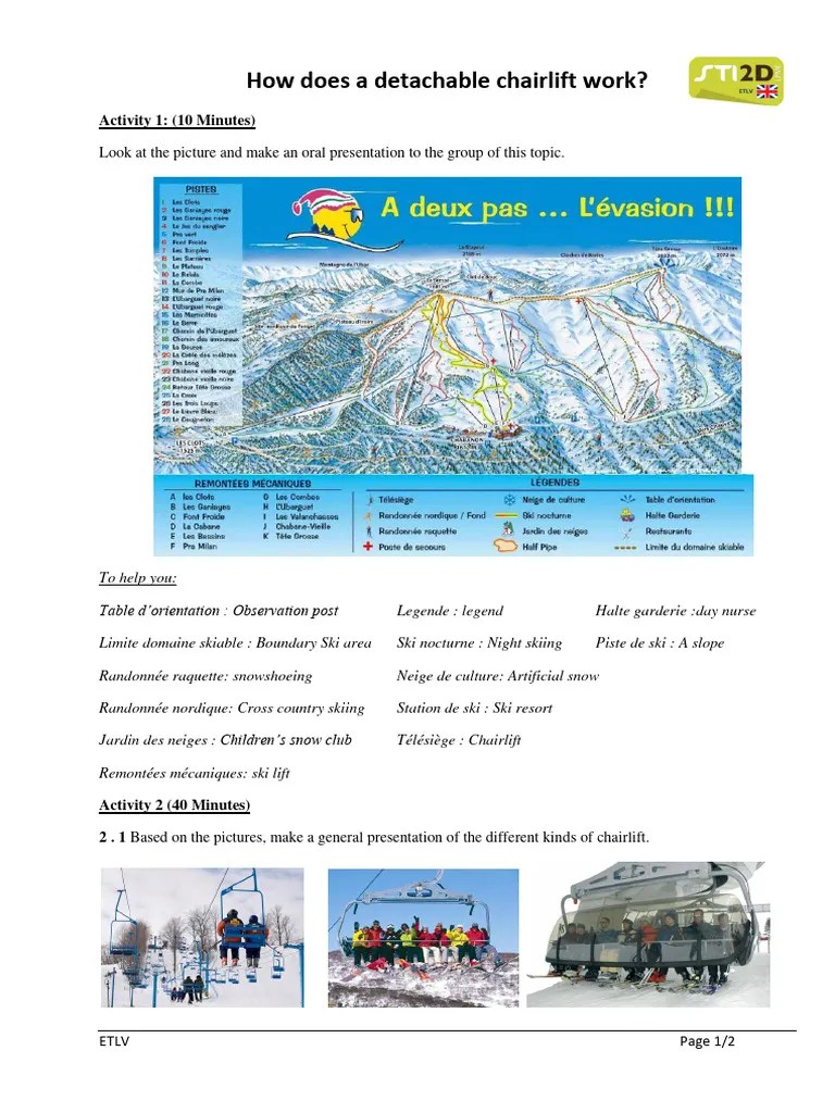 1 Chairlift How Does A Detachable Chairlift Work PDF