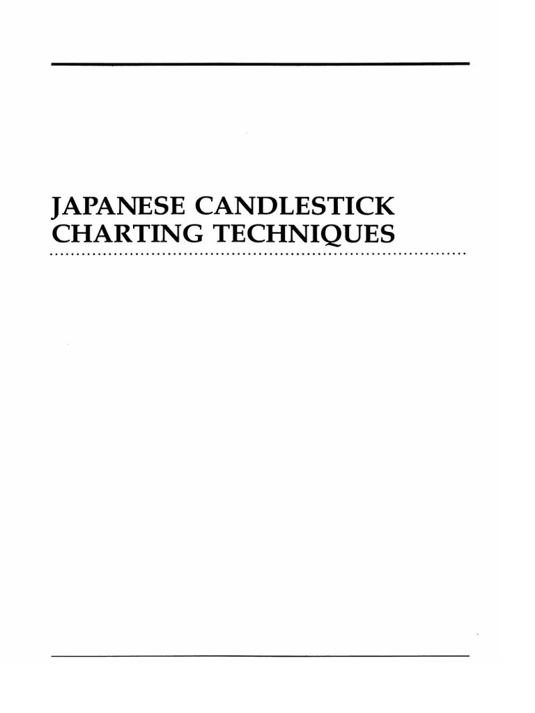 Japanese Candlestick Charting Techniques Second Edition Steve Nison PDF