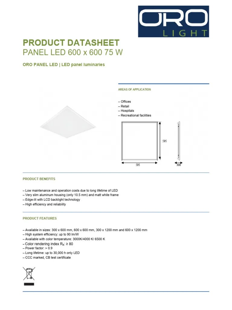 60x60 Led Panel | PDF | Light Emitting Diode | Electrical Engineering