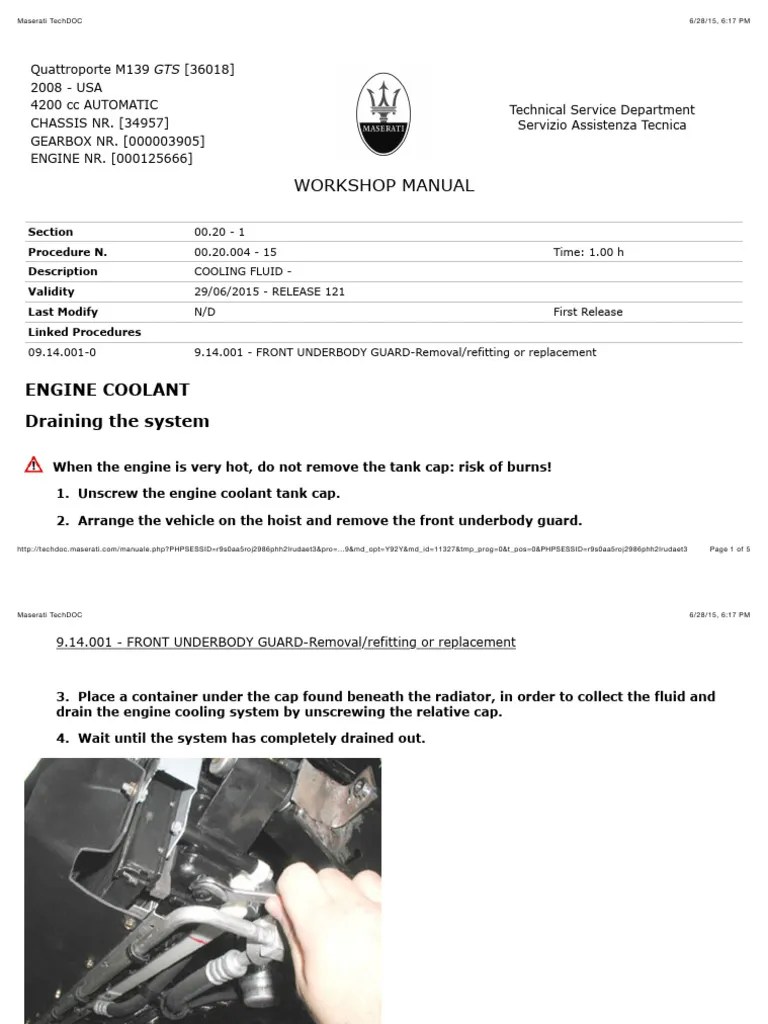 Engine Coolant Draining PDF Building Automation Vehicle Technology