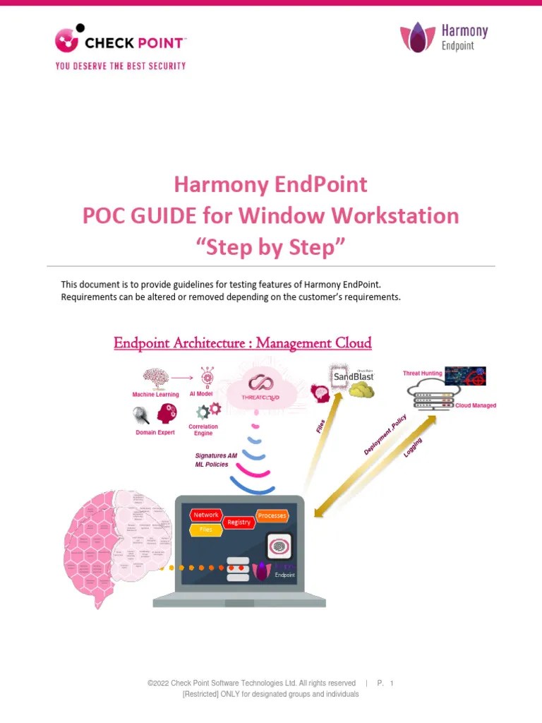 CustomerPartners WINDOWPOC GUIDE Harmony EndPoint EPM R81.10 Step by Step Version Final
