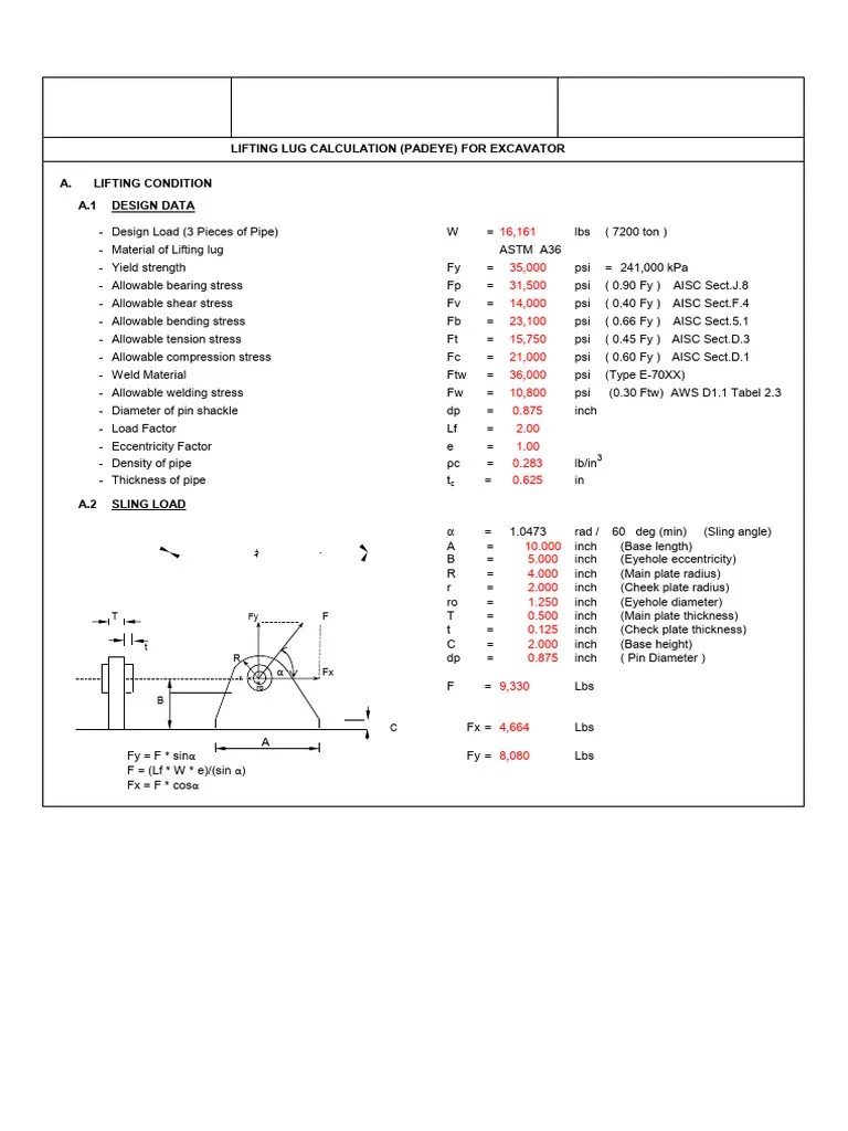 Pad Eye Calculation PDF