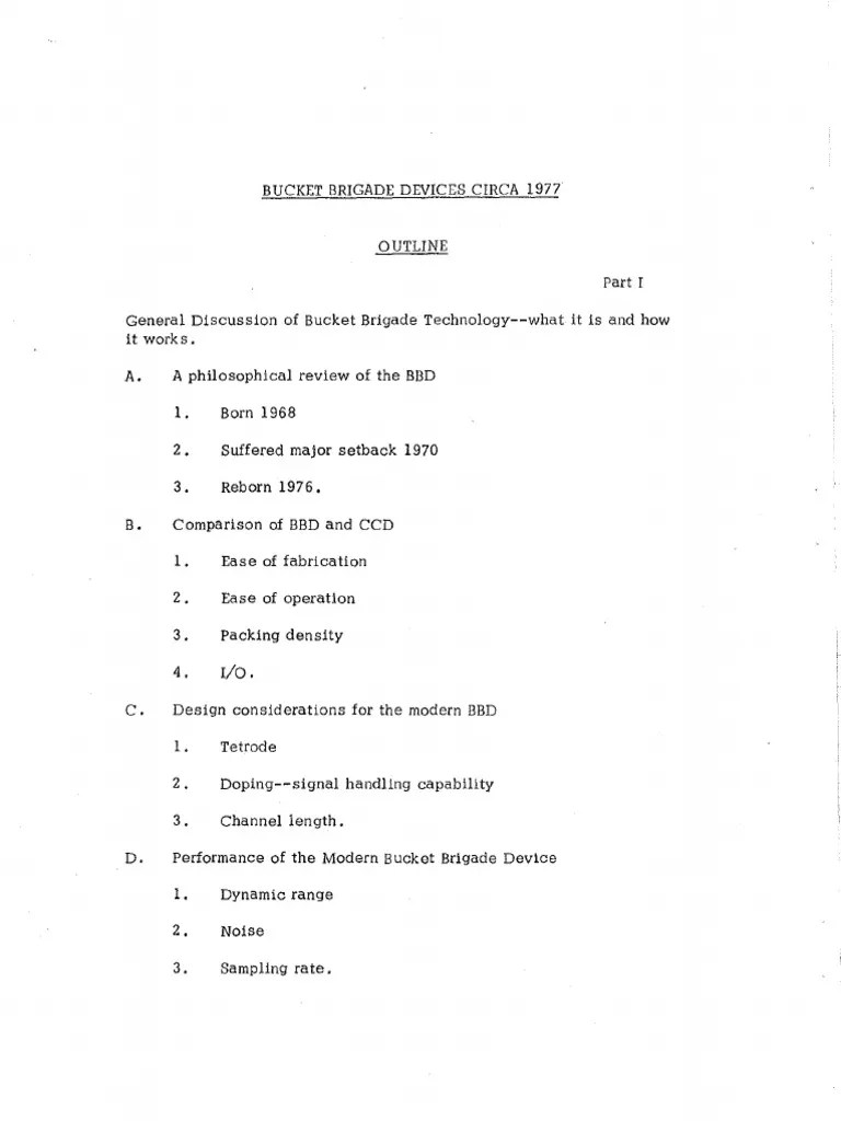 Bucket Brigade Device PDF