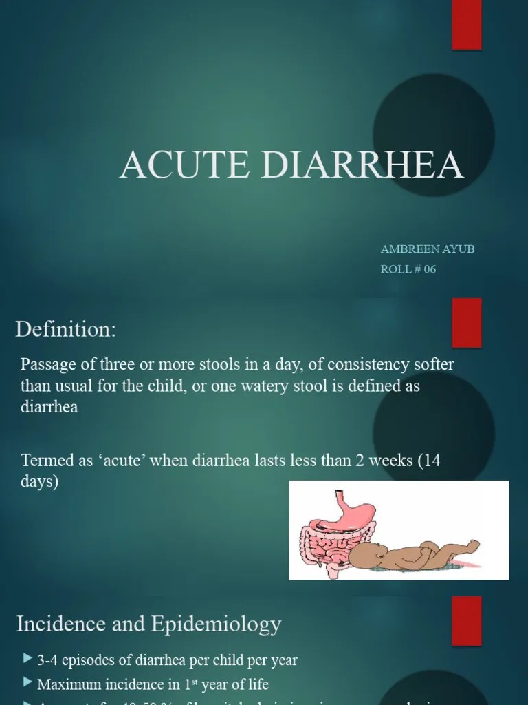 Acute Diarrhea PDF Diarrhea Breastfeeding