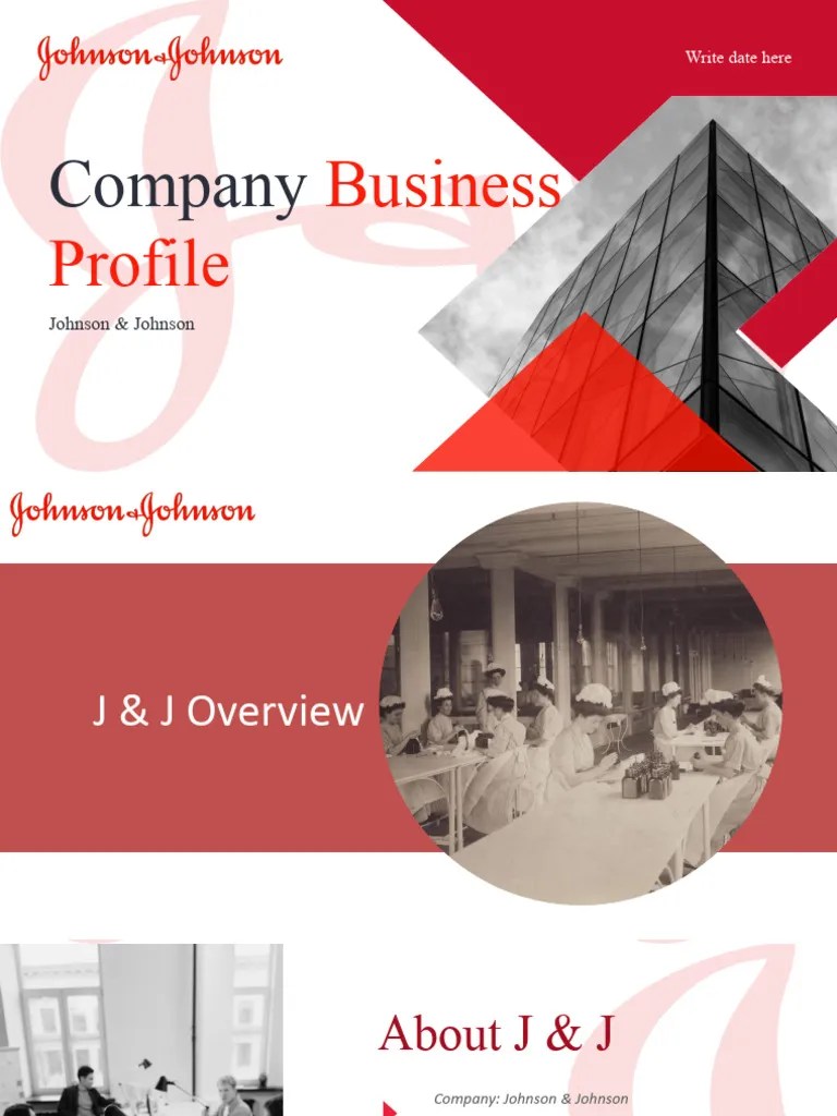 J & J Company Profile Business Presentation PDF Johnson & Johnson