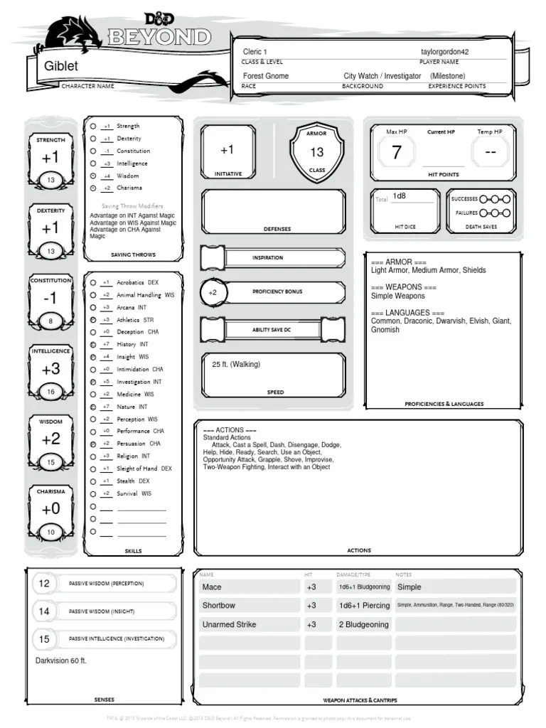 Giblets PDF Gary Gygax Games Dungeons & Dragons