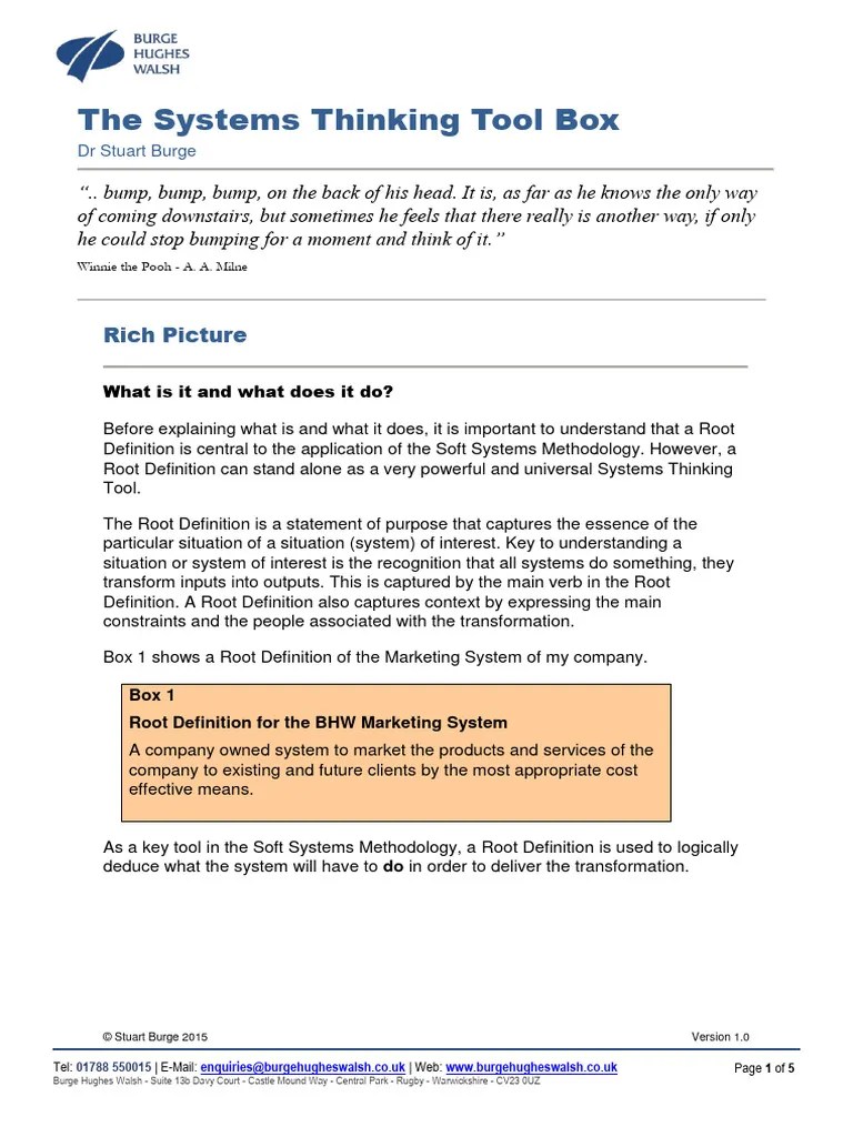 Root Definition Tool v1 PDF Cognitive Science Systems Science