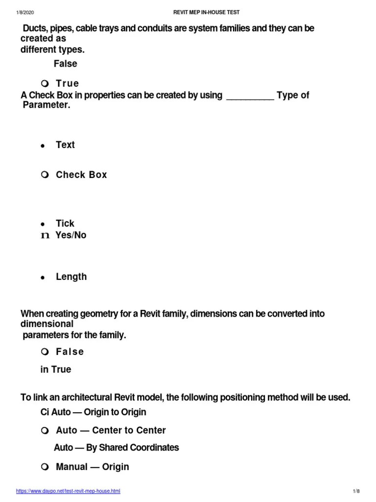 Revit Questions PDF Autodesk Revit Computing